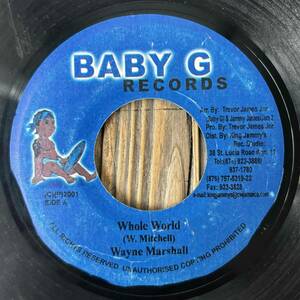 ★試聴！2001！OutKastの替え歌で人気の鉄板Ganja Tune！Big Hit！【Wayne Marshall - Whole World】7inch Baby G Records JA