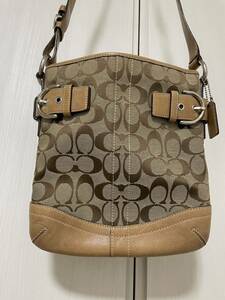 COACH one shoulder bag signature H05M-6740 Coach beige group 