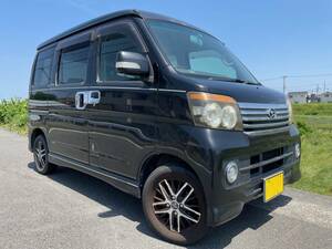 engine絶good condition！ Atrai Wagon 最上グレード turbo Power sliding door フルセグTV DVD再生 ETC キーレス GenuineHID High Roof After-marketアルミ