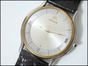 ＜本物 良品 SEIKO セイコー CREDOR クレドール 腕時計 18Kベゼル 5A74-0020 電池交換済み 稼働品＞7.21.11　☆定形外290円☆