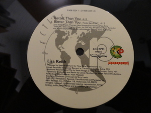 Lisa Keith Better Than You レア キャッチーPOP R&B 12EP Sunshine Daydream / A Love For All Reason / Love Isn't Body...It's Soul