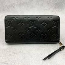 【美品】LOUIS VUITTON ルイヴィトン 長財布 ジッピーウォレット アンプラント ラウンドファスナー モノグラム レザー ノワール 黒 メンズ_画像3