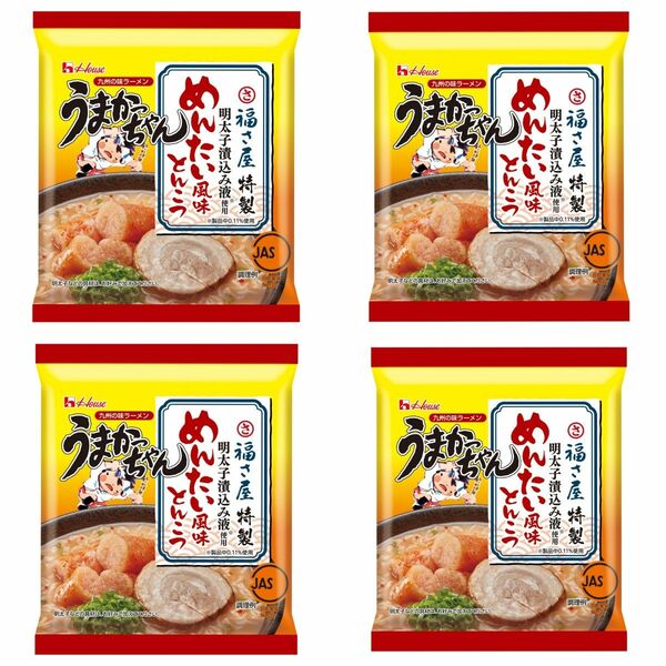 ハウス食品 うまかっちゃん　めんたい風味とんこつ　4食