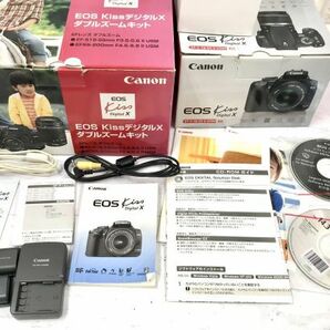 Canon キヤノン EOS Kiss デジタルX ダブルズームキット 一眼レフ デジタルカメラ 簡単操作確認済 元箱付 fah 5J027Sの画像10