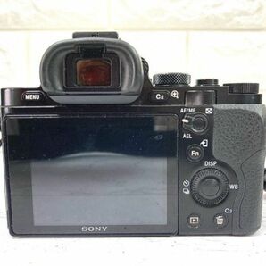 SONY ソニー α 7R ILCE-7Rミラーレス一眼 カメラ+75-300mm f/4.5-5.6 MACRO ズームレンズ レンズフード付 動作未確認 fah 5A019の画像3