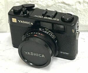 YASHICA ヤシカ ELECTRO 35 CCN WIDE エレクトロ ワイド 黒 ブラック 35mm フイルムカメラ 通電確認済 fah 5J039S