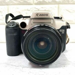 Canon キヤノン EOS 55 一眼レフカメラ+ZOOM LENS EF 28-105mm 1:3.5-4.5 通電 シャッターのみ確認済 fah 5J011Aの画像2