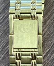 GUCCI グッチ メンズ 腕時計 9200M クォーツ デイト ゴールドカラー 電池交換済 fah 5A038_画像5