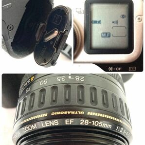 Canon キヤノン EOS 55 一眼レフカメラ+ZOOM LENS EF 28-105mm 1:3.5-4.5 通電 シャッターのみ確認済 fah 5J011Aの画像9