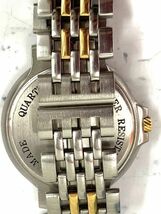 Dunhill ダンヒル エリート メンズ クォーツ 腕時計 コンビベルト ダイヤモンドK18ベゼル 白文字盤 電池交換済み fah 5A048_画像8