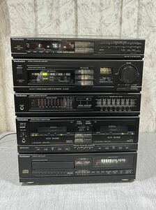 Technics テクニクス SA-CD350 AM FM TV ステレオ システムコンポ ダブルカセット CD レシーバー レトロ (ジャンク)