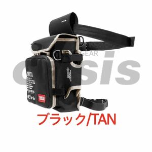 DRESS タクティカル レッグバック エアボーンブラック/TAN アジング メバリング 陸っぱり フィッシング 釣り シーバス エギング等に！