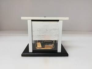 # Showa Retro wooden station name board type . story vessel stand music box! railroad song black telephone guarantee . sound postage 510 jpy ~