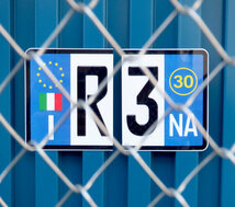 【オーダーメイド 左右の1セット】　ユーロナンバープレート　イタリア　フィアット　チンクエチェント　500　PANDA_画像2