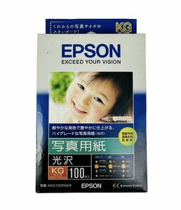 EPSON エプソン 写真用紙 光沢 KGサイズ(102×152mm) 100枚入 型番:KKG100PSKR