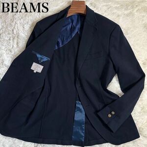  ultimate beautiful goods L size BEAMS Beams tailored jacket Anne navy blue navy blue blur gold button 2B through year cotton spring summer summer navy navy blue 50 business 