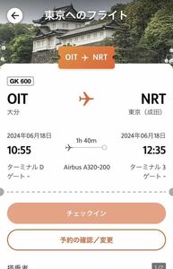 航空券　大分　東京