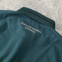 極美品 近年モデル PEARLY GATES マスターバニー 半袖 ポロシャツ メンズ 4 緑 グリーン系 ロゴ 刺繍 パーリーゲイツ ゴルフウェア C517_画像7