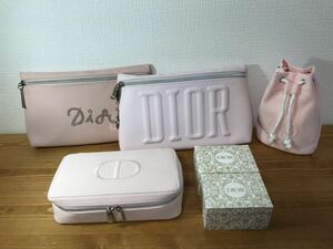 *5-189 Christian Dior Christian Dior Dior сумка кейс макияж сумка мешочек пустой коробка Novelty комплект розовый 