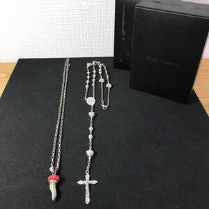 5-132 DOLCE&GABBANAドルチェ&ガッバーナ ネックレス 2点 おまとめ セット アクセサリー 箱付き ロザリオ コルノ パンプキン