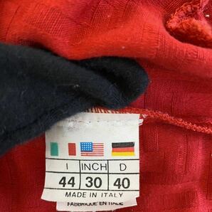 5-41 FENDI フェンディ ジャケット アウター 上着 長袖 ズッカ柄 総柄 赤 レッド コットン100% イタリア製 女性用 レディース の画像8