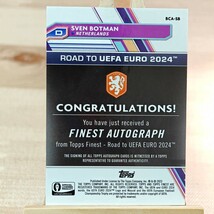 スヴェン・ボトマン 2023-24 Topps Finest Road to UEFA Euro Sven Botman Auto Netherlands 直筆サインカード_画像2