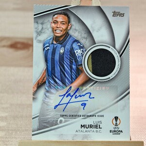 99枚限定 ルイス・ムリエル 2023-24 Topps UEFA Club Competitions Luis Muriel Patch Auto 52/99 Atalanta 直筆サインカード