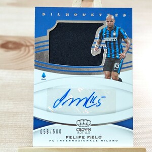 フェリペ・メロ 2020-21 Panini Chronicles Silhouettes Auto 058/500 Felipe Melo Auto インテル 直筆サインカード