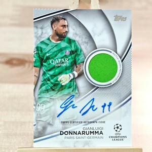 99枚限定 ジャンルイジ・ドンナルンマ 2023-24 Topps UEFA Club Competitions Donnarumma Patch Auto 30/99 直筆サインカード