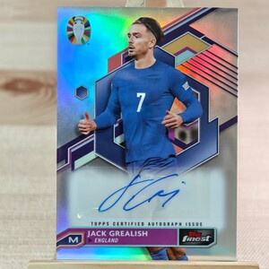 ジャック・グリーリッシュ 2023-24 Topps Finest Road to UEFA Euro Jack Grealish Auto England 直筆サインカード