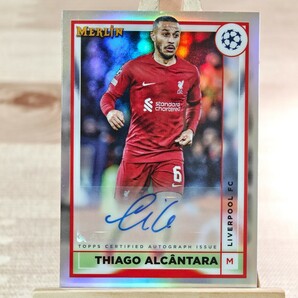 ティアゴ・アルカンタラ 2022-23 Topps Merlin Chrome Uefa Champions League Thiago Alcantara Autographs Liverpool 直筆サインカードの画像1