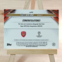 ファビオ・ヴィエイラ 2023-24 Topps UEFA Club Competitions Fabio Vieira Auto Arsenal 直筆サインカード_画像2