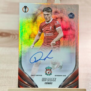 ベン・ドーク 2023-24 Topps UEFA Club Competitions Ben Doak Auto Liverpool RC 直筆サインカード