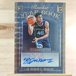 GG・ジャクソン 2023-24 Donruss Elite Rookie GG Jackson II Year Book Auto Grizzlies RC 直筆サインカード