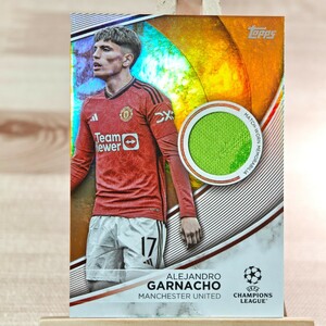 25枚限定 アレハンドロ・ガルナチョ 2023-24 Topps UEFA Club Competitions Alejandro Garnacho Jersey Manchester United 25/25