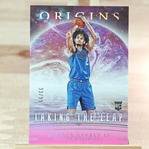 99枚限定 デレック・ライブリー2世 2023-24 Panini Origins Basketball Dereck Lively II Taking The Leap 33/99 RC マーベリックス