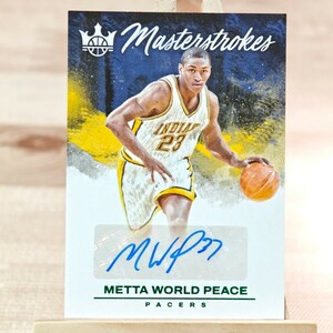 メッタ・ワールド・ピース 2023-24 Panini Court Kings MasterStrokes Metta World Peace Auto Pacers 直筆サインカード