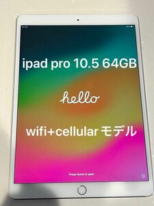 iPad Pro 10.5 64GB wifi Cellular モデル シルバー バッテリー86% simフリー