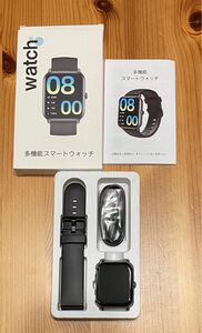 【美品】多機能　スマートウォッチ　iPhone Android 対応 腕時計 ブラック