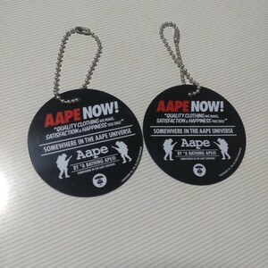 ＡＡＰＥ サークルプラスティックタグ　２個セット　　エイプ