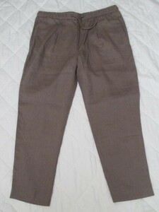 L2628【ZARA/ザラ】ザラマン/リネン・麻系/パンツ/ジョガーパンツ/EUR XL/茶・ブラウン系/未着用