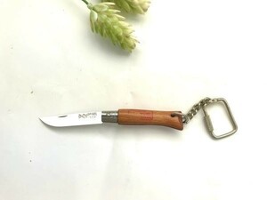 フランス製 オピネル ステンレスナイフ キーホルダータイプ ナチュラル　OPINEL オピネルナイフ ミニナイフ