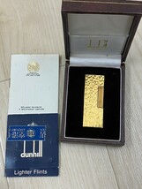 【T1279】ダンヒル dunhill ライター 喫煙具 喫煙グッズ ゴールド ローラーガスライター ガスライター_画像2