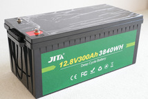 送料無料 JITA リン酸鉄リチウムイオン バッテリー LiFePo4 12.8V 300Ah 3840wh BMS内臓_画像1