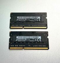 Micron 4GB 2枚セット DDR3 ノートパソコン用メモリ PC3L-12800S 204ピン DDR3-1600 DDR3 LAPTOP RAM 低電圧_画像1