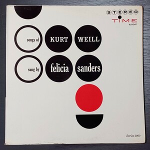 ◇EX~EX-◇in US.Original ◇W.jacket◇FELICIA SANDERS◇TIME RECORDS S-2007◇ SONG OF KURT WEILL ◇