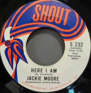 【SOUL 45】JACKIE MOORE - HERE I AM / DEAR JOHN (s240511043) 