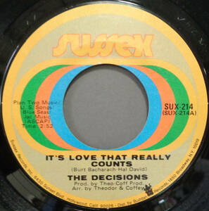 【SOUL 45】DECISIONS - I CAN'T FORGET ABOUT YOU / IT'S LOVE THAT REALLY COUNTS (s240511002) *70's northern / x-over soul