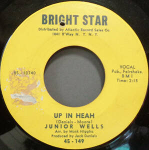 【SOUL 45】JUNIOR WELLS - UP IN HEAH / JUNIOR'S GROOVE (s240512020) *funk