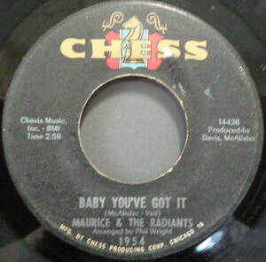 【SOUL 45】MAURICE & THE RADIANTS - BABY YOU'VE GOT IT / I WANT TO THANK YOU BABY (s240505023) 